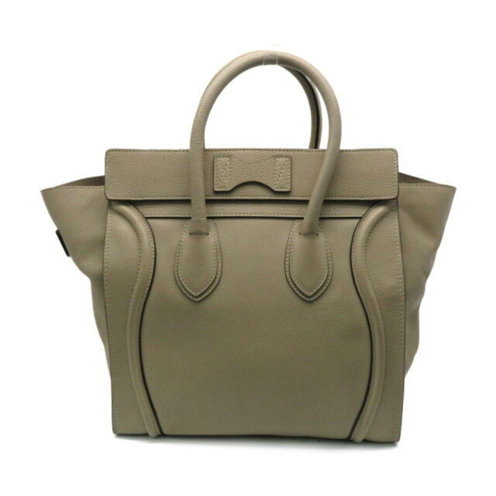 Celine Luggage Shopper Handbag Leather Gray Beige Bag - Picture 2 of 16